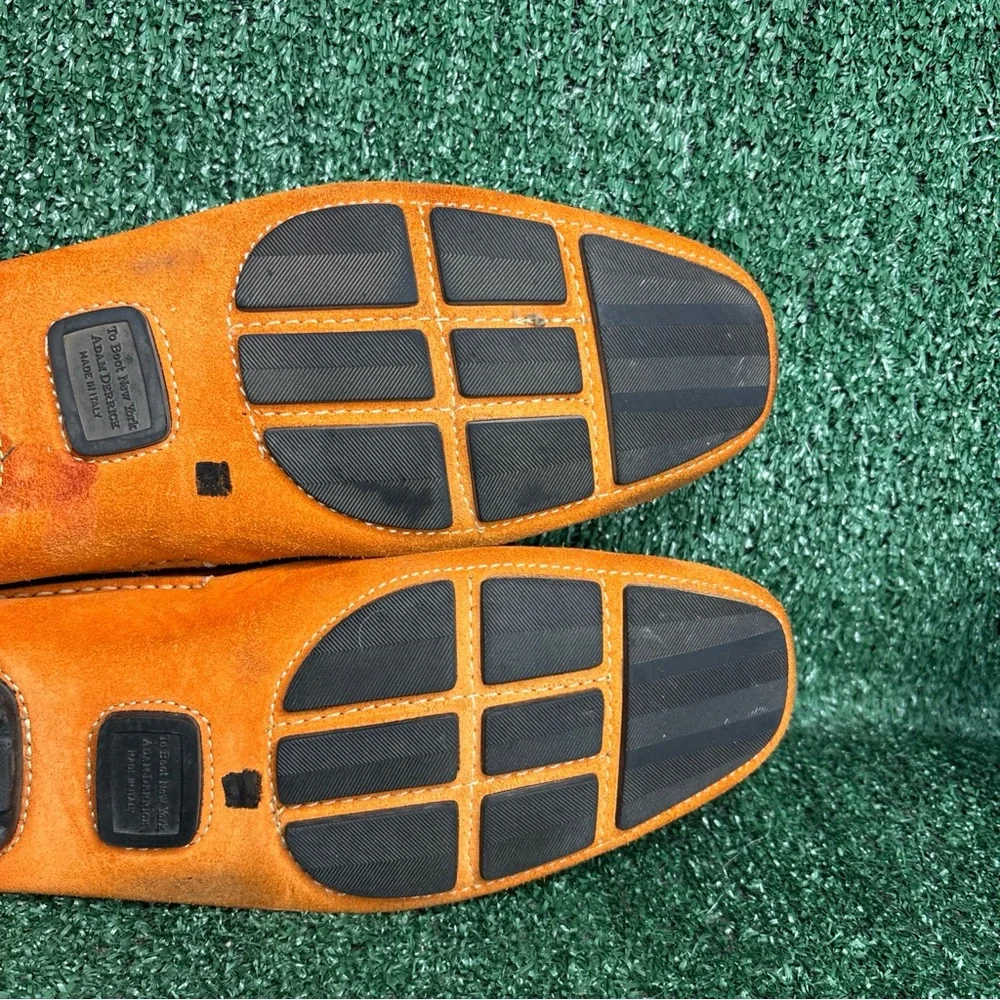 To Boot New York Driver Moc Loafer Size 12 Orange Suede Dress Shoes - Picture 9 of 12